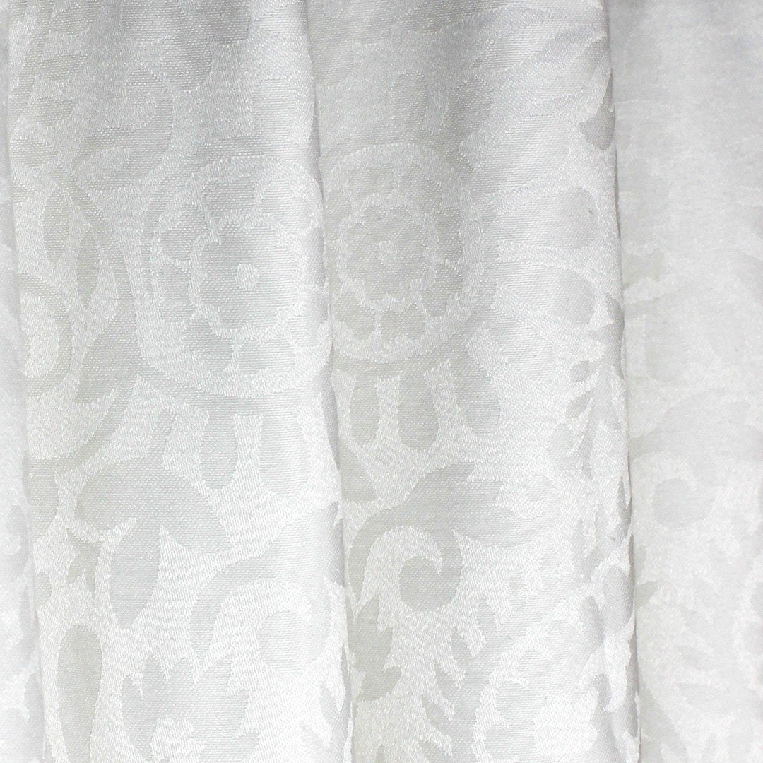 White Patterned - Curtain With Lining - Single Panel - 44" x 96" | Home Décor | Waseeh Pakistan