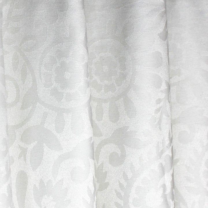 White Patterned - Curtain With Lining - Single Panel - 44" x 96" | Home Décor | Waseeh Pakistan