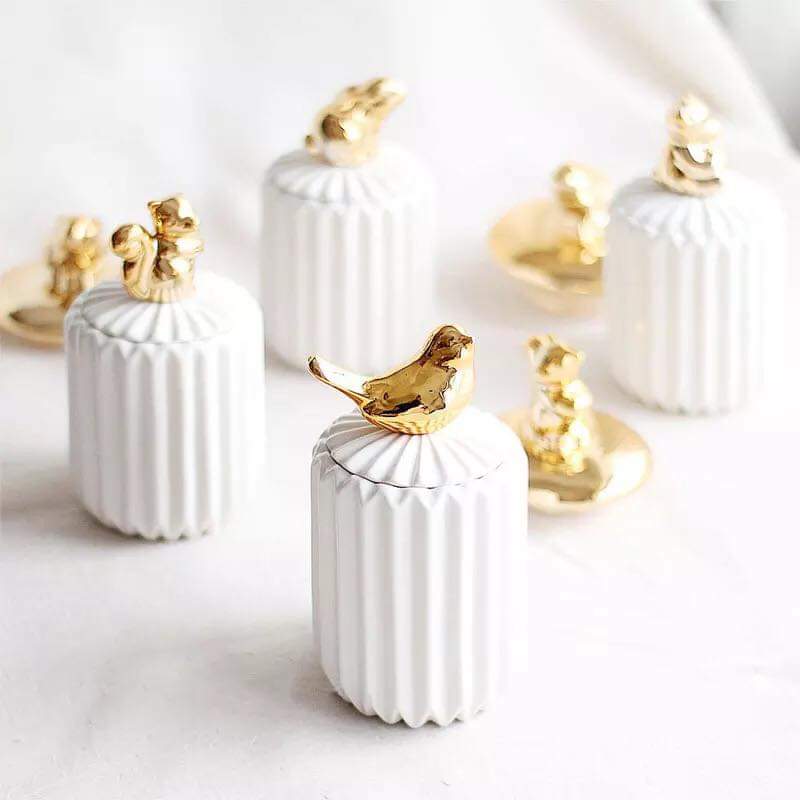 White Pet Souvenirs Pieces (Round Tower Shaped) | Home Décor | Waseeh Pakistan