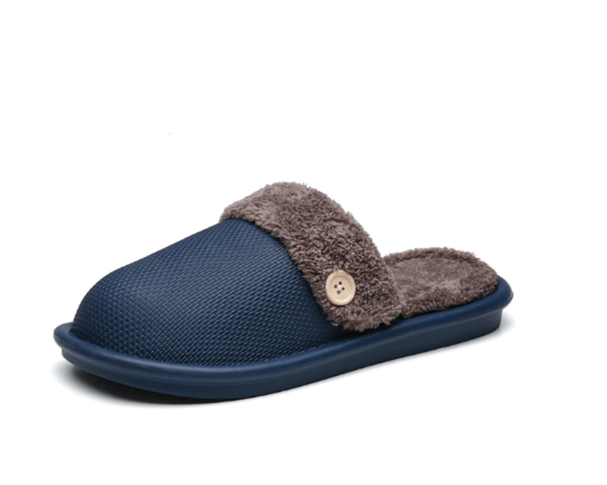 Winter Fur Waterproof Slippers (Blue) | Fashion Point | Waseeh Pakistan
