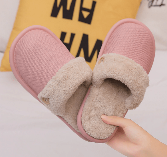 Winter Fur Waterproof Slippers (Pink) | Fashion Point | Waseeh Pakistan