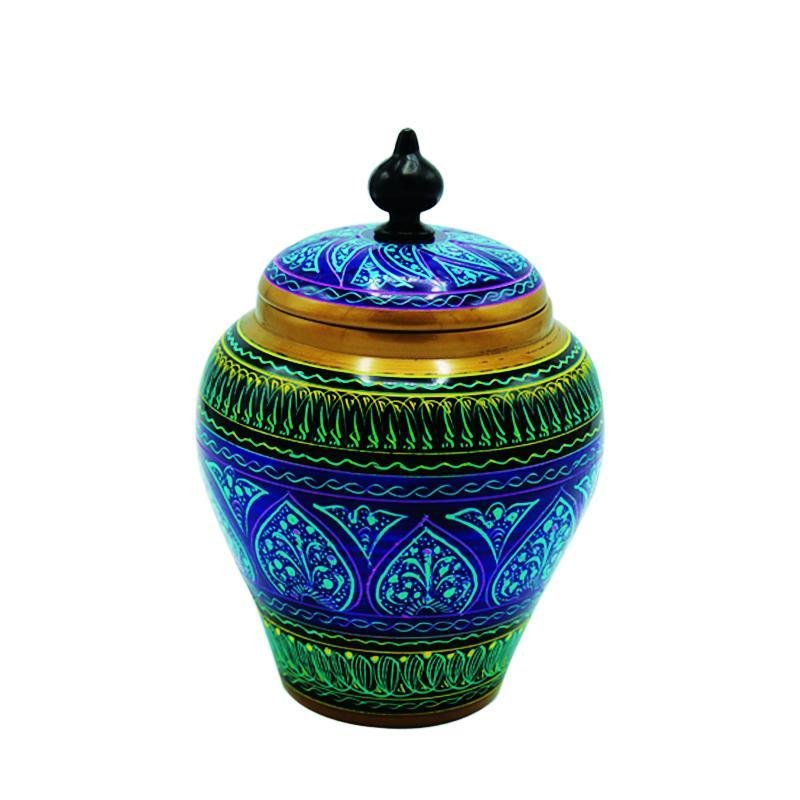 Wooden Candy Jar in Nakshi Art 5.5&