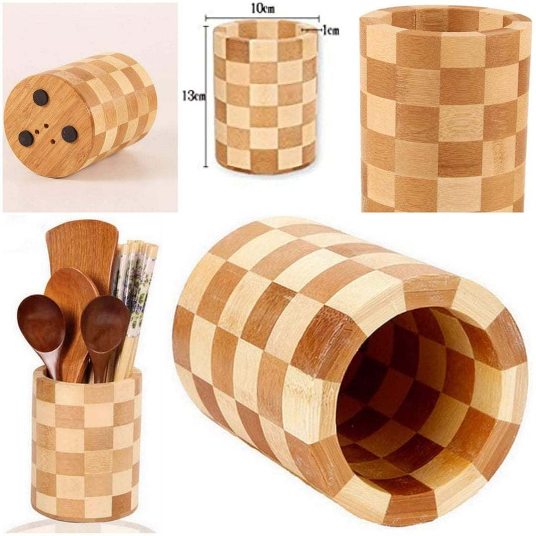 Wooden Crafted Cup Styled Spoon Drainer | kitchen item | Waseeh Pakistan
