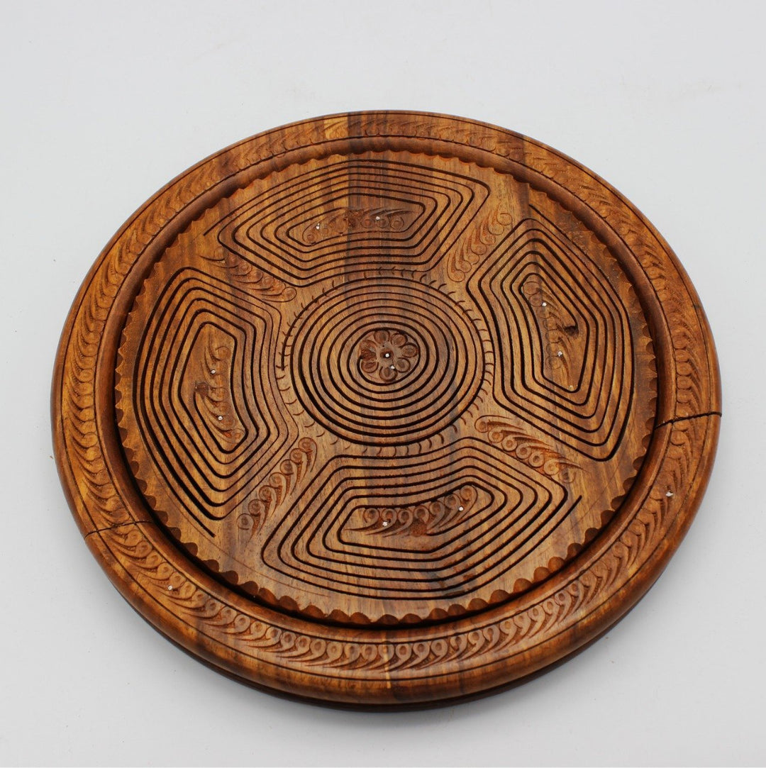 Wooden Fruit Basket - 12" | Wooden Handy Crafts | Waseeh Pakistan