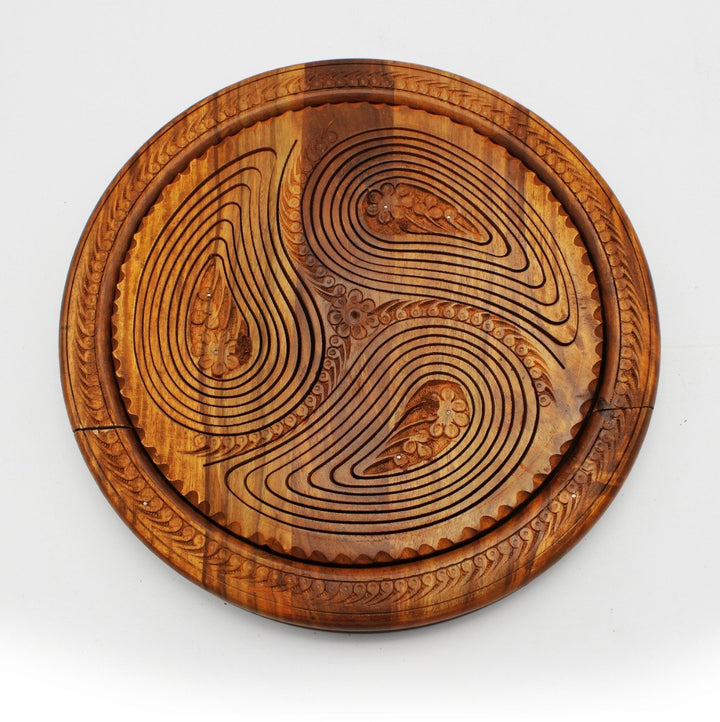 Wooden Fruit Basket - 12" | Wooden Handy Crafts | Waseeh Pakistan