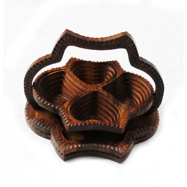 Wooden Geometric Fruit Basket | Wooden Handy Crafts | Waseeh Pakistan