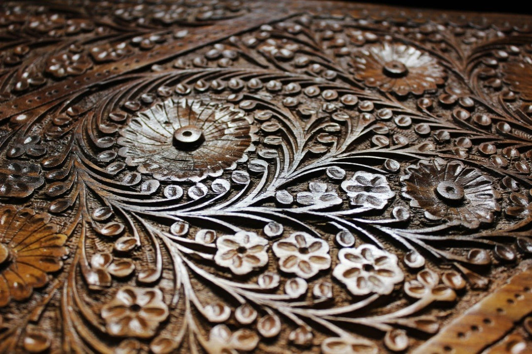 Wooden Hand Made Jewellery Box - Extra Large - Carved - 18" x 12" | Wooden Handy Crafts | Waseeh Pakistan