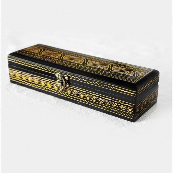 Wooden Hand Made Jewellery Box - Gold | Wooden Handy Crafts | Waseeh Pakistan
