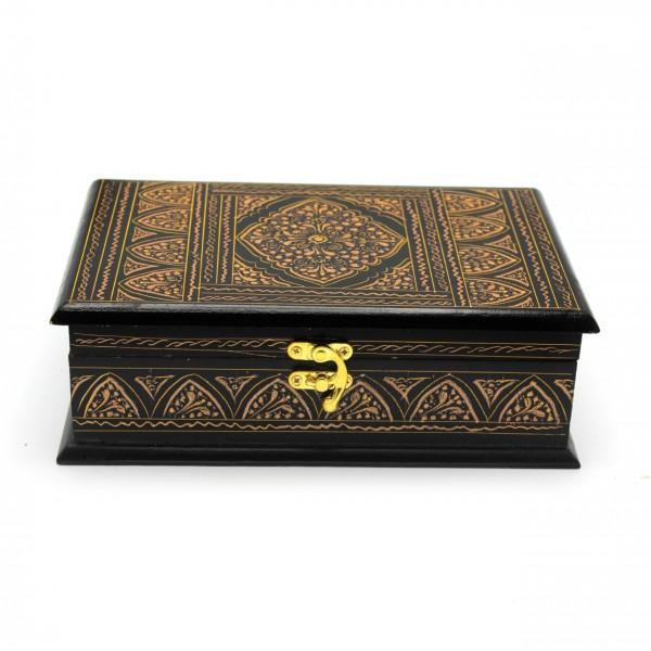 Wooden Hand Made Jewellery Box - Medium - 9"x6"x3" | Home Décor | Waseeh Pakistan
