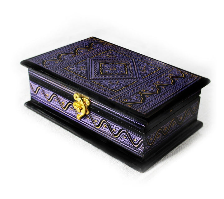 Wooden Hand Made Jewellery Box - Medium - 9"x6"x3" | Home Décor | Waseeh Pakistan