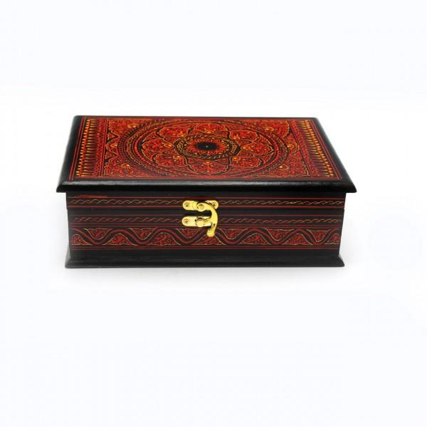 Wooden Hand Made Jewellery Box - Medium - Red | Wooden Handy Crafts | Waseeh Pakistan