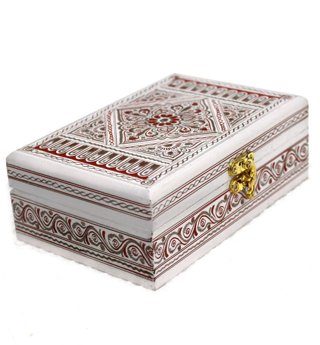 Wooden Hand Made Jewellery Box - Petite - 6" x 4" | Wooden Handy Crafts | Waseeh Pakistan