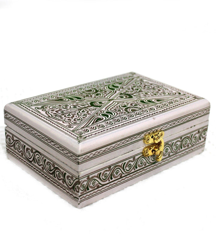 Wooden Hand Made Jewellery Box - Petite - 6" x 4" | Wooden Handy Crafts | Waseeh Pakistan