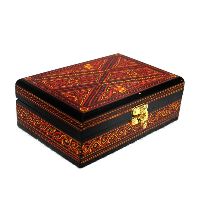 Wooden Hand Made Jewellery Box - Petite - 6" x 4" | Wooden Handy Crafts | Waseeh Pakistan