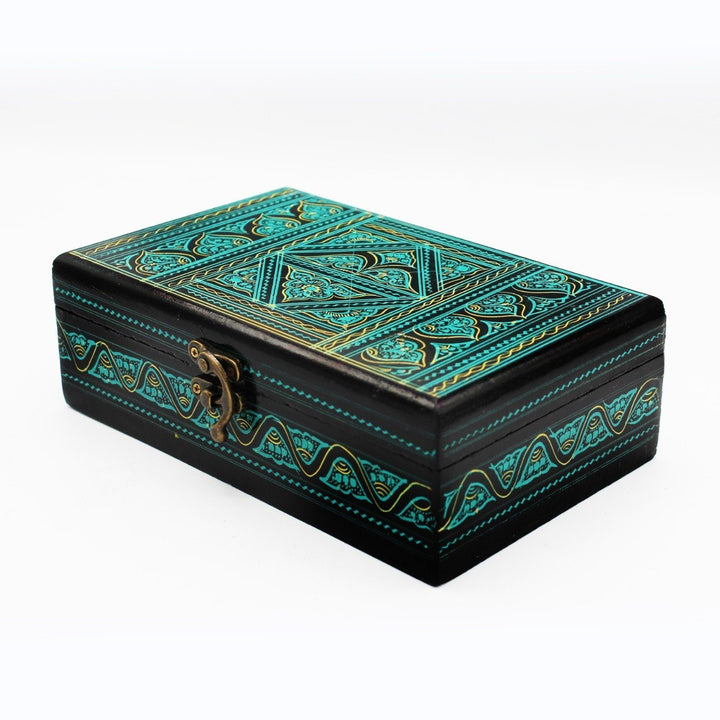 Wooden Hand Made Jewellery Box - Small - 8" x 5" | Wooden Handy Crafts | Waseeh Pakistan
