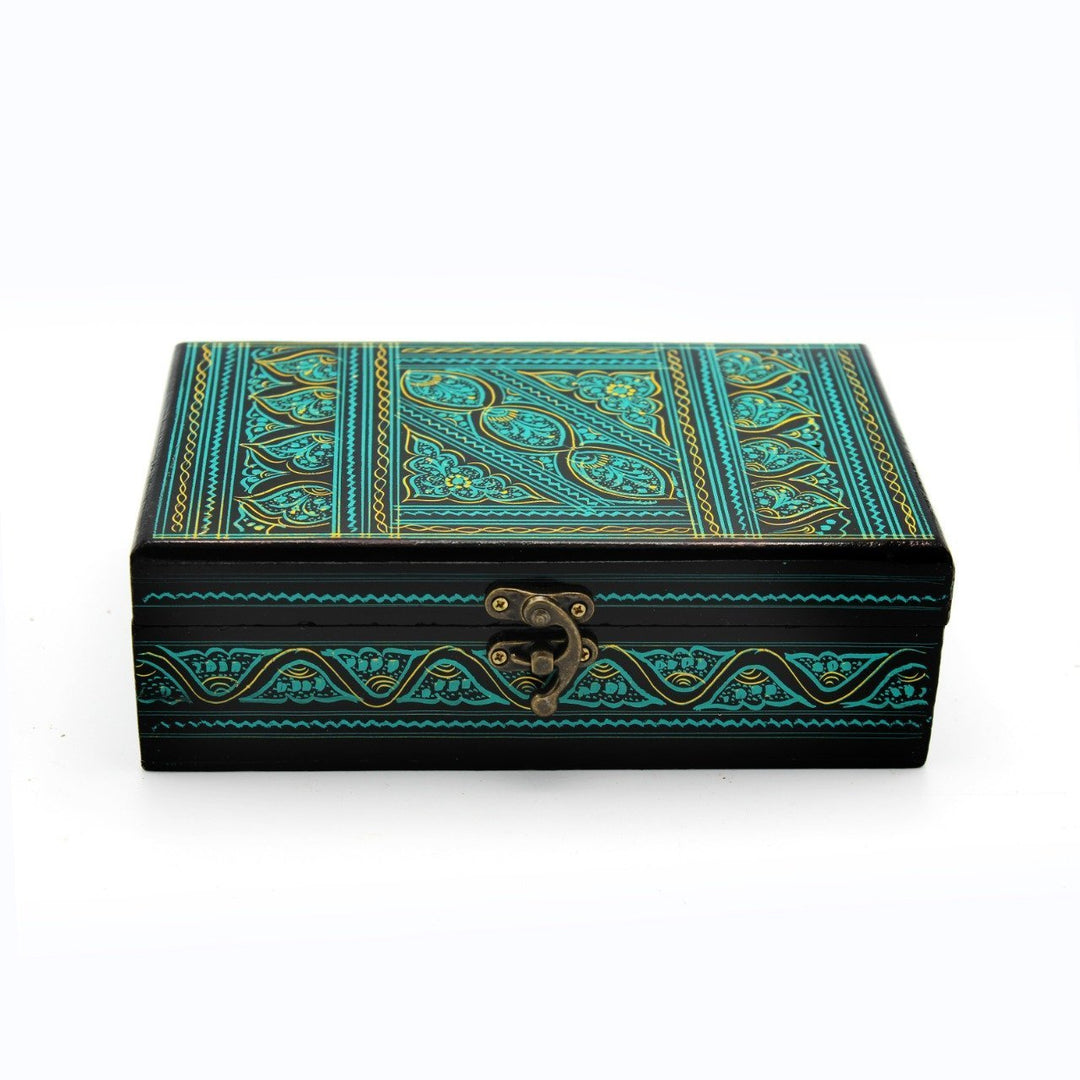 Wooden Hand Made Jewellery Box - Small - 8" x 5" | Wooden Handy Crafts | Waseeh Pakistan