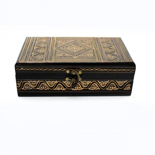 Wooden Hand Made Jewellery Box - Small - 8" x 5" | Wooden Handy Crafts | Waseeh Pakistan