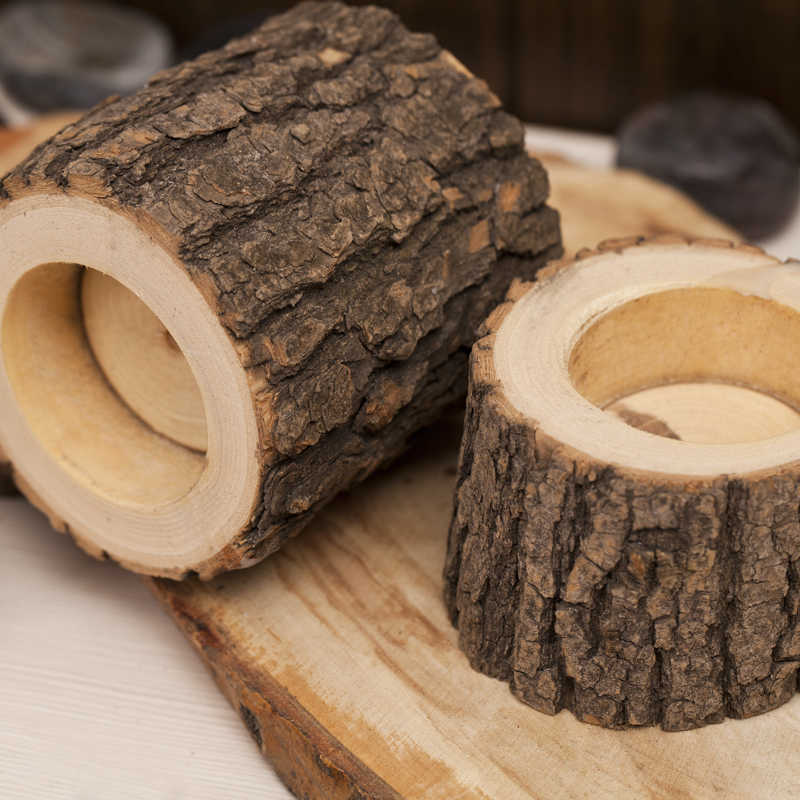 Wooden Log Candle Holders (3 Pcs) | Home Décor | Waseeh Pakistan