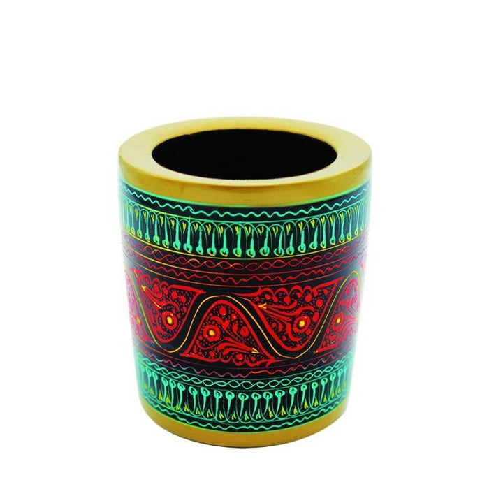 Wooden Pen Holder in Nakshi Art | Wooden Handy Crafts | Waseeh Pakistan
