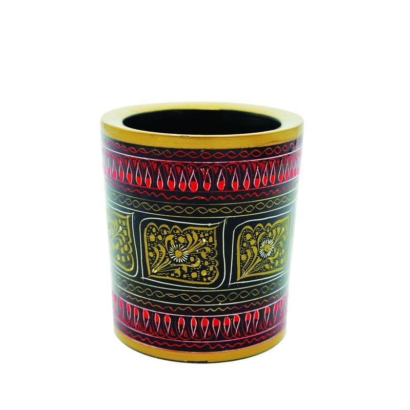 Wooden Pen Holder in Nakshi Art | Wooden Handy Crafts | Waseeh Pakistan
