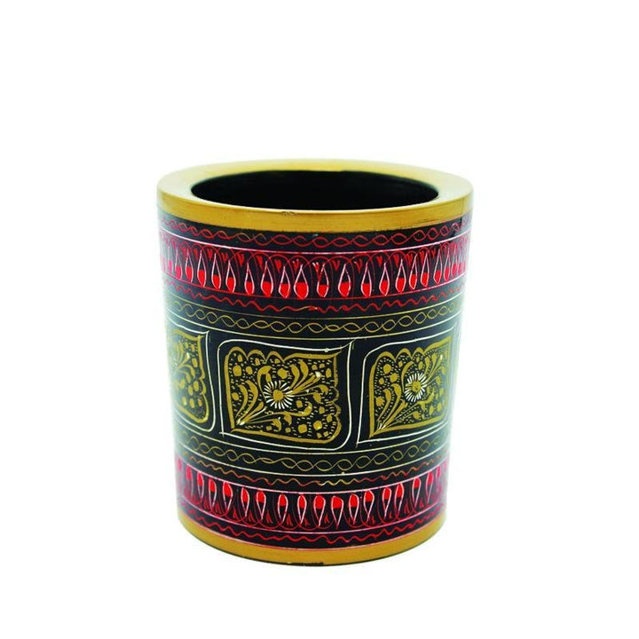 Wooden Pen Holder in Nakshi Art | Wooden Handy Crafts | Waseeh Pakistan