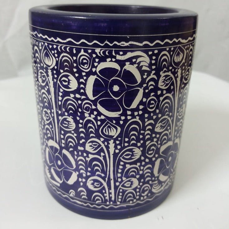 Wooden Pen Holder in Nakshi Art | Wooden Handy Crafts | Waseeh Pakistan