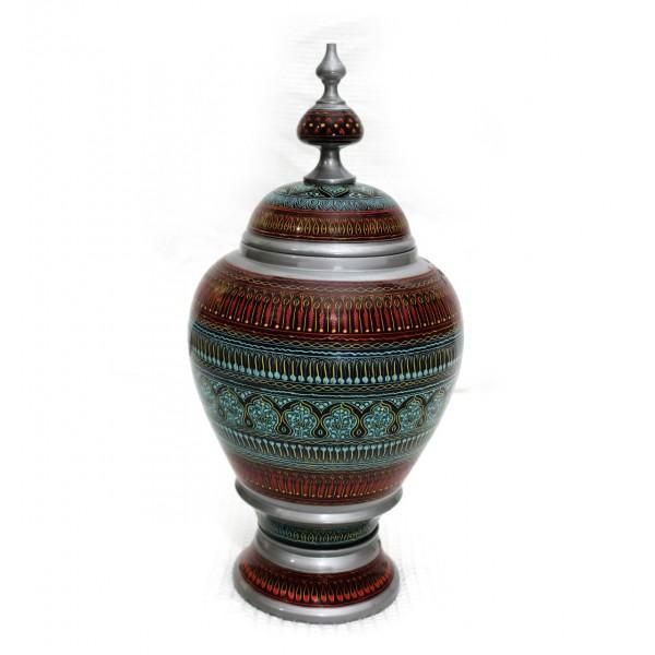 Wooden Pot - Nakshi -nq46 | Wooden Handy Crafts | Waseeh Pakistan