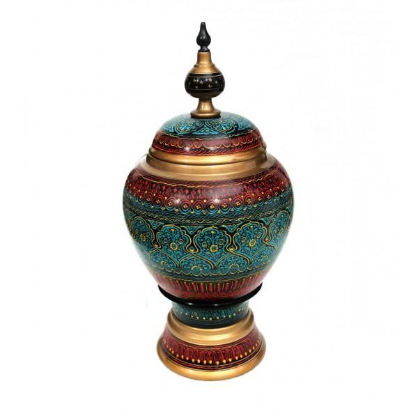 Wooden Pot - Nakshi | Wooden Handy Crafts | Waseeh Pakistan