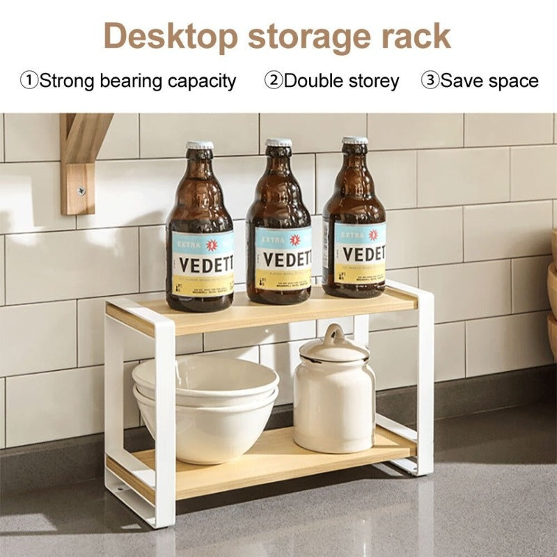 Double Layer Desktop Storage Rack 1pc – OrcaJump Store