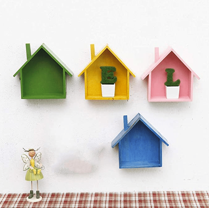 Wooden WARP Kids House Living Lounge Bedroom Floating Shelve Decor | Furniture | Waseeh Pakistan