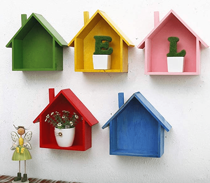 Wooden WARP Kids House Living Lounge Bedroom Floating Shelve Decor | Furniture | Waseeh Pakistan