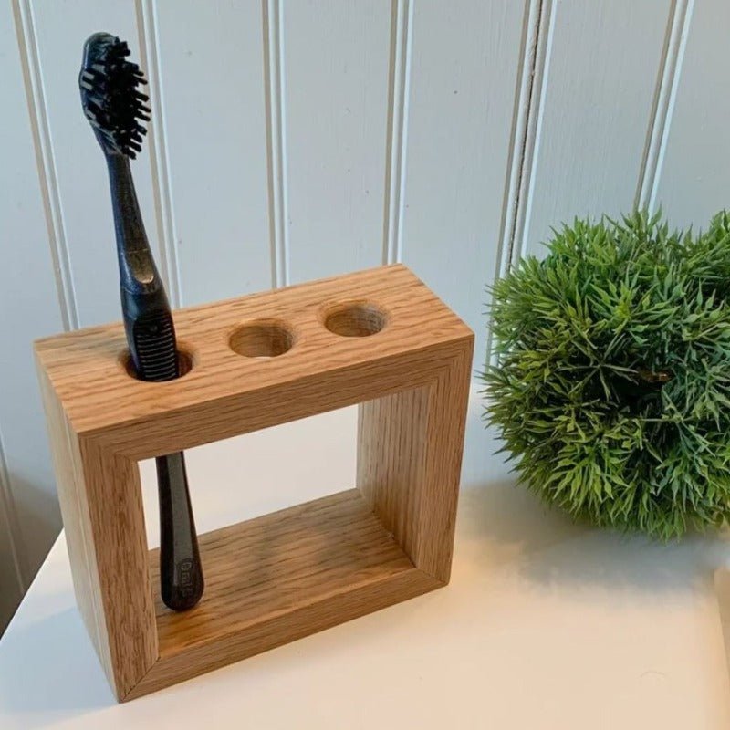 Woody Bathroom Toothpaste and Brush Holder | Not Sale FB | Waseeh Pakistan