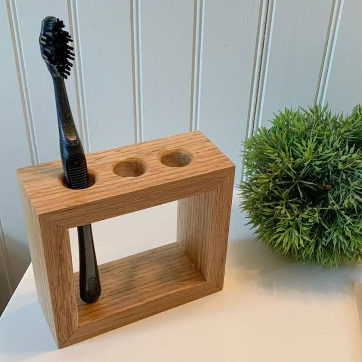 Woody Bathroom Toothpaste and Brush Holder | Not Sale FB | Waseeh Pakistan