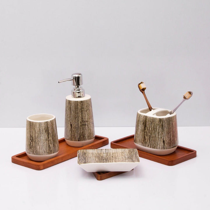 Woody Convas Bathroom Set | Home Décor | Waseeh Pakistan