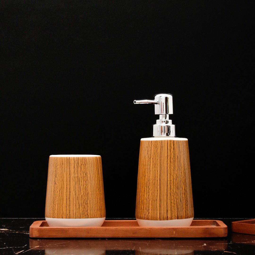 Woody Convas Bathroom Set | Home Décor | Waseeh Pakistan