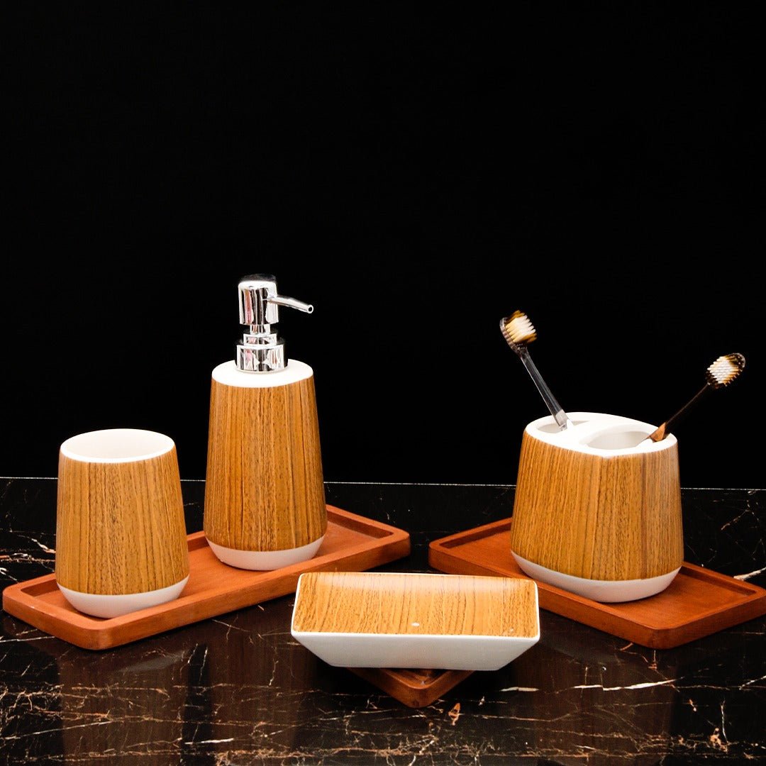 Woody Convas Bathroom Set | Home Décor | Waseeh Pakistan