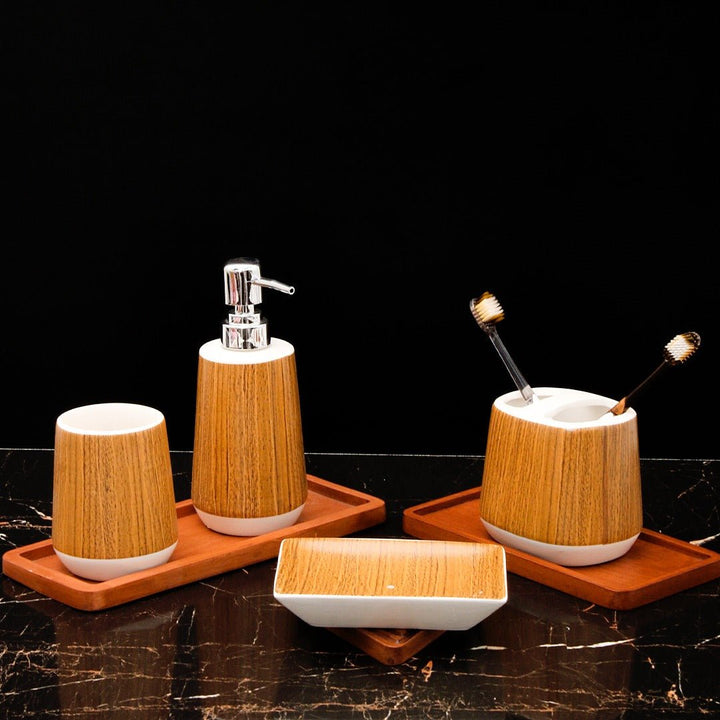 Woody Convas Bathroom Set | Home Décor | Waseeh Pakistan