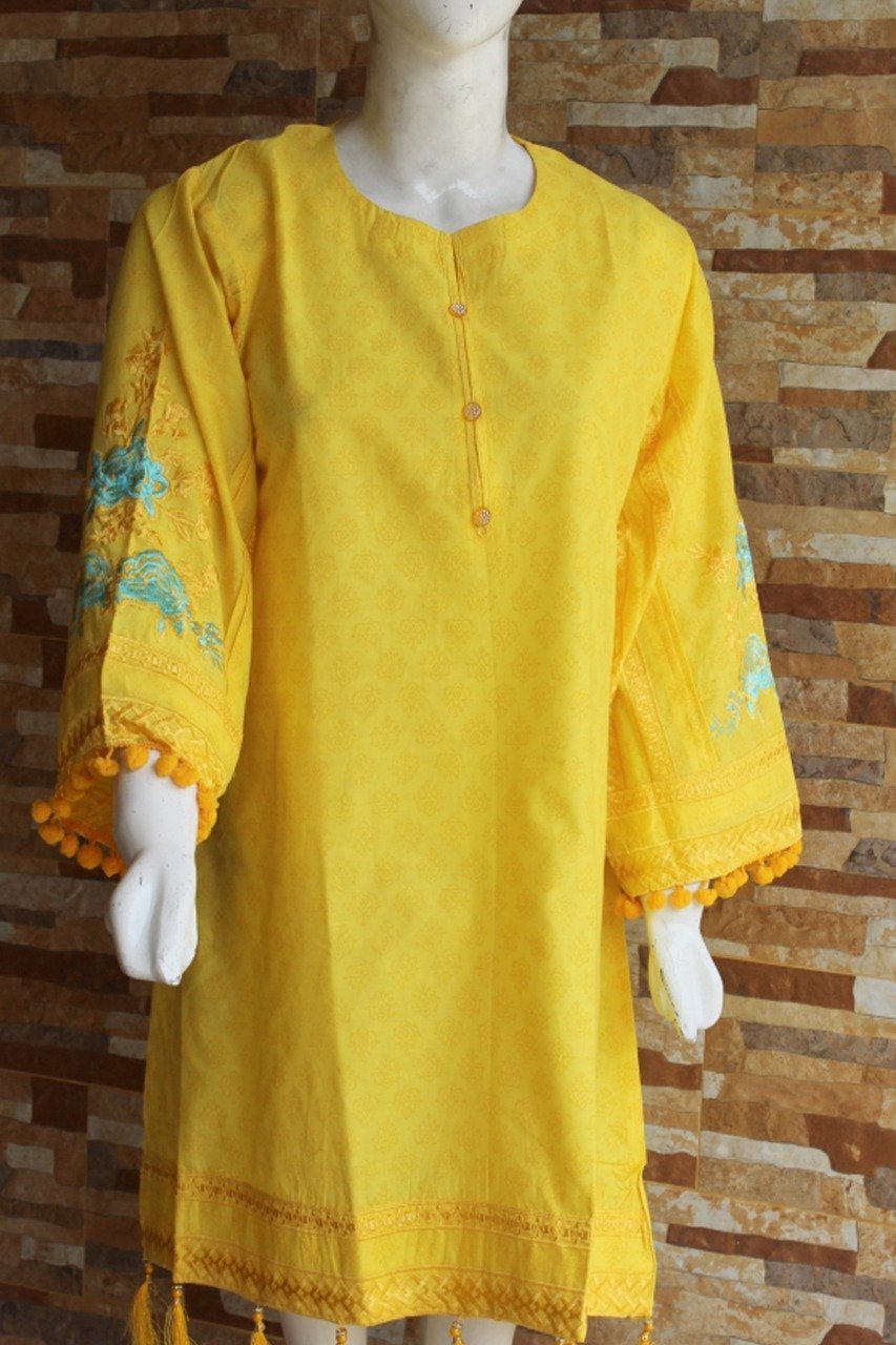 Yellow - Cotton Fabirc - Ladies | Fashion Point | Waseeh Pakistan