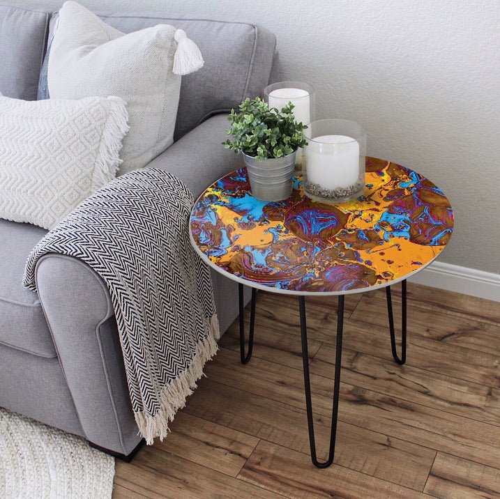 Yellow Universe Living Lounge Center Side Hairpin Table | Furniture | Waseeh Pakistan