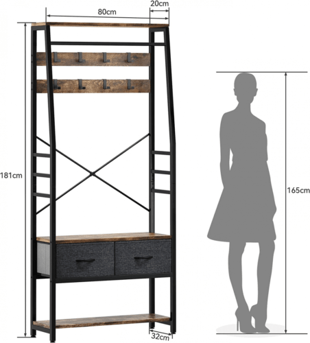 YITA Entryway Hall Living Bedroom Coat Shoe Organizer Storage Drawer Rack | Furniture | Waseeh Pakistan