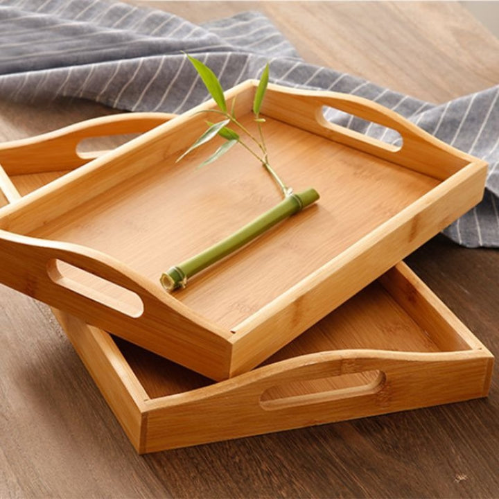 Zagged Bamboo Trays (Pack 3) | kitchen item | Waseeh Pakistan