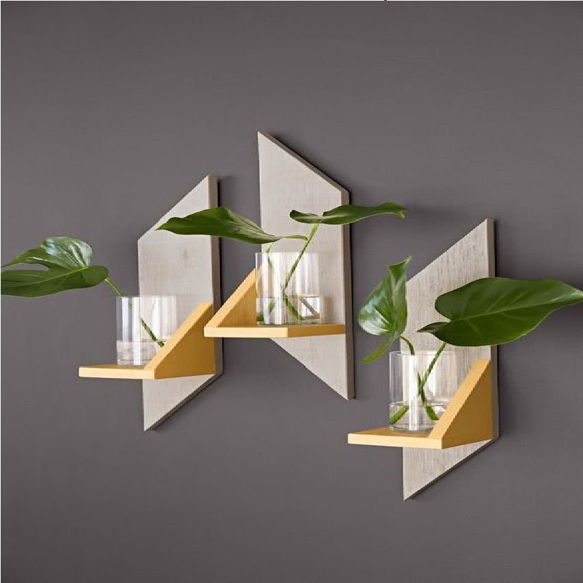 Zik Zac Wooden Lounge Living Room Organizer Shelves Decor (Set of 3) | Furniture | Waseeh Pakistan