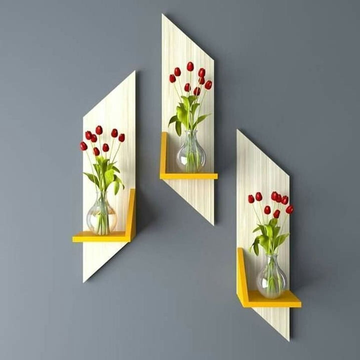Zik Zac Wooden Lounge Living Room Organizer Shelves Decor (Set of 3) | Furniture | Waseeh Pakistan